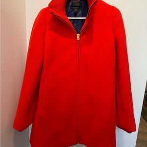 J. Crew Vibrant Red Wool Coat
